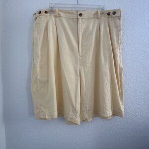 Vtg 90s The Arrow Co Golf Men's Shorts 38 Yellow 100% Cotton Pleaded Grandpacore